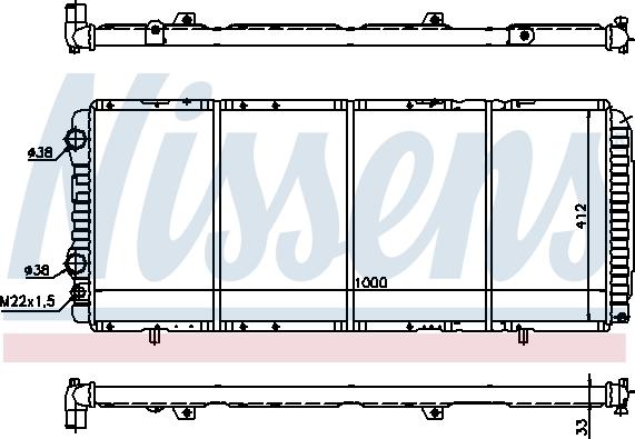 Nissens 61393 - Радиатор, охлаждане на двигателя vvparts.bg