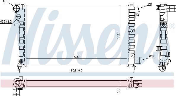 Nissens 61346 - Радиатор, охлаждане на двигателя vvparts.bg