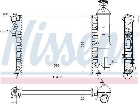 Nissens 690963 - Радиатор, охлаждане на двигателя vvparts.bg