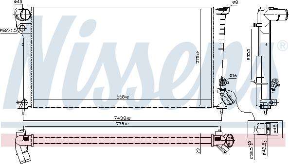 Nissens 692575 - Радиатор, охлаждане на двигателя vvparts.bg