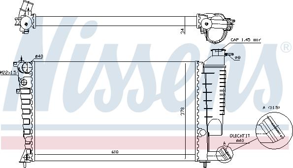 Nissens 690549 - Радиатор, охлаждане на двигателя vvparts.bg