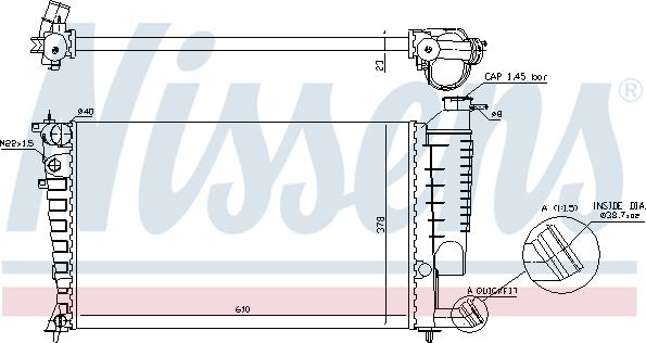 Nissens 695997 - Радиатор, охлаждане на двигателя vvparts.bg