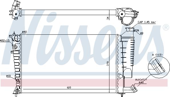 Nissens 690641 - Радиатор, охлаждане на двигателя vvparts.bg