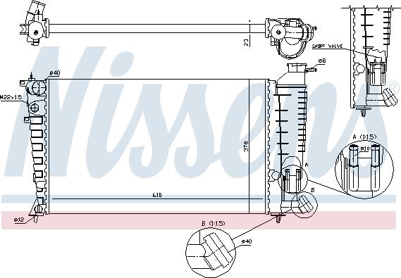 Nissens 690733 - Радиатор, охлаждане на двигателя vvparts.bg