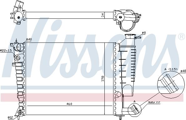 Nissens 699742 - Радиатор, охлаждане на двигателя vvparts.bg