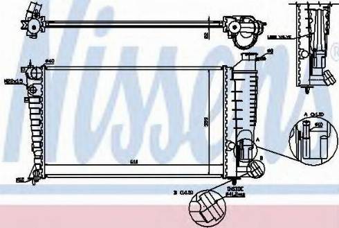 Nissens 61379A - Радиатор, охлаждане на двигателя vvparts.bg