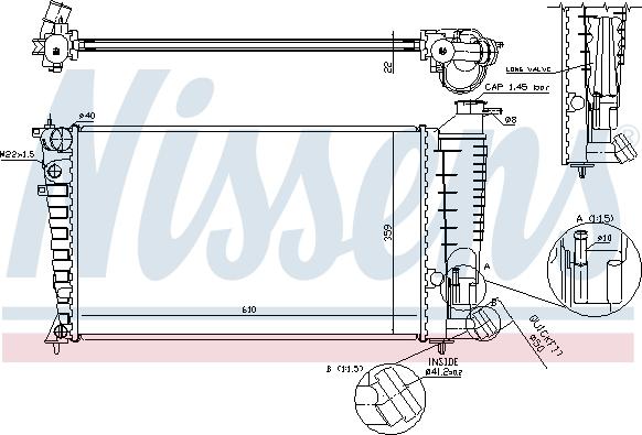 Nissens 693838 - Радиатор, охлаждане на двигателя vvparts.bg