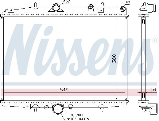 Nissens 692819 - Радиатор, охлаждане на двигателя vvparts.bg