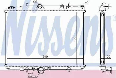 Nissens 61292 - Радиатор, охлаждане на двигателя vvparts.bg