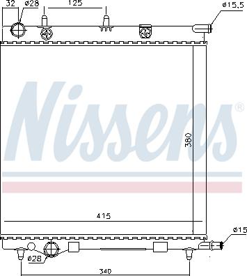 Nissens 694001 - Радиатор, охлаждане на двигателя vvparts.bg