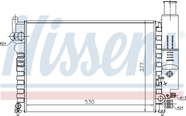 Nissens 690296 - Радиатор, охлаждане на двигателя vvparts.bg