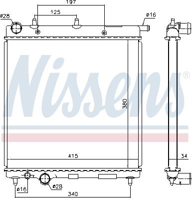 Nissens 693626 - Радиатор, охлаждане на двигателя vvparts.bg