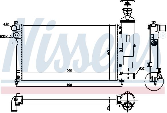 Nissens 61276 - Радиатор, охлаждане на двигателя vvparts.bg