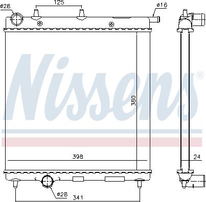 Nissens 61278 - Радиатор, охлаждане на двигателя vvparts.bg