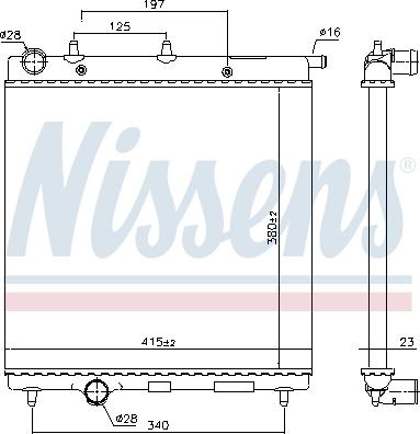 Nissens 61277 - Радиатор, охлаждане на двигателя vvparts.bg