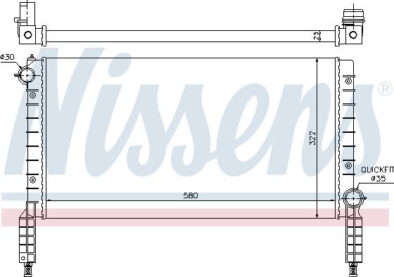 Nissens 693192 - Радиатор, охлаждане на двигателя vvparts.bg