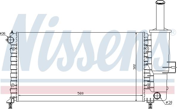 Nissens 698486 - Радиатор, охлаждане на двигателя vvparts.bg