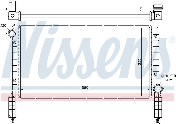 Nissens 61768 - Радиатор, охлаждане на двигателя vvparts.bg