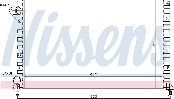 Nissens 61767 - Радиатор, охлаждане на двигателя vvparts.bg