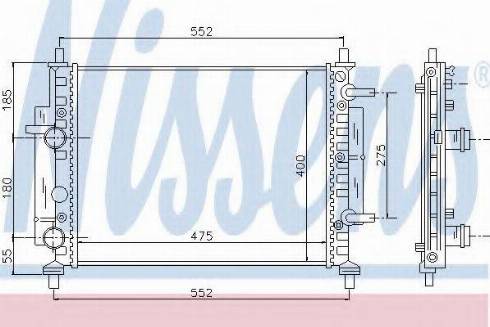 Nissens 617844 - Радиатор, охлаждане на двигателя vvparts.bg