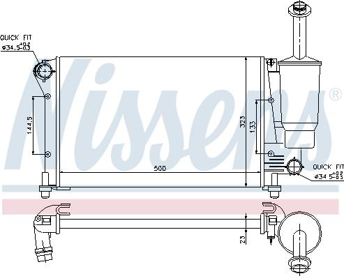 Nissens 617845 - Радиатор, охлаждане на двигателя vvparts.bg