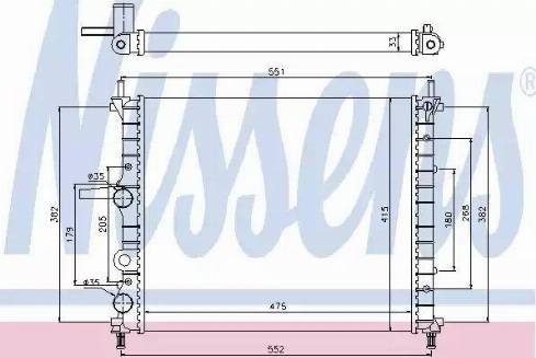 Nissens 617843 - Радиатор, охлаждане на двигателя vvparts.bg