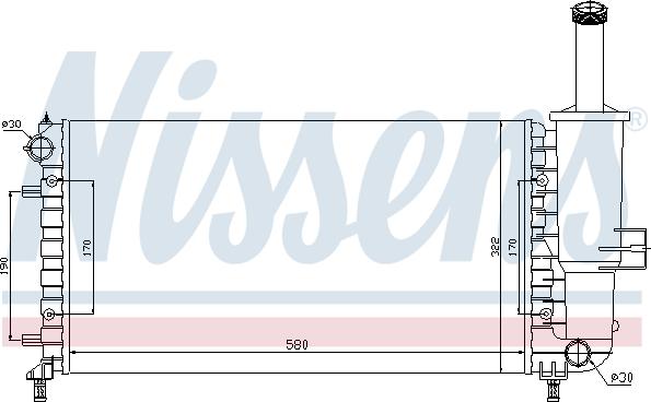 Nissens 697927 - Радиатор, охлаждане на двигателя vvparts.bg