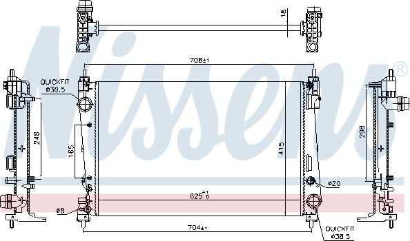 Nissens 693335 - Радиатор, охлаждане на двигателя vvparts.bg