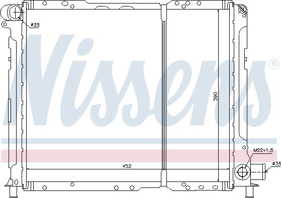 Nissens 61721 - Радиатор, охлаждане на двигателя vvparts.bg