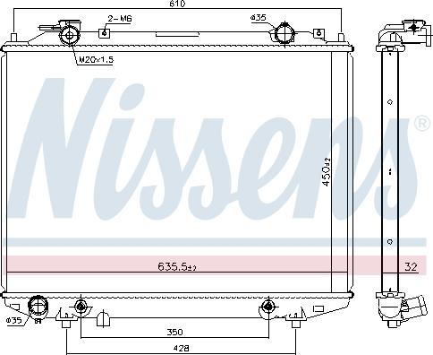 Nissens 68535 - Радиатор, охлаждане на двигателя vvparts.bg