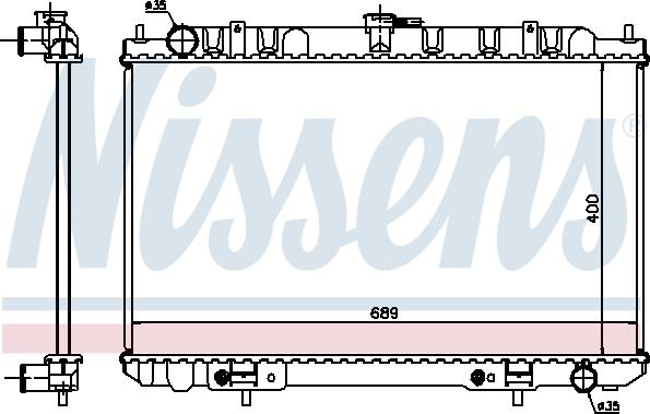 Nissens 68713 - Радиатор, охлаждане на двигателя vvparts.bg