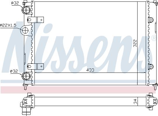 Nissens 693248 - Радиатор, охлаждане на двигателя vvparts.bg