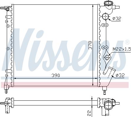 Nissens 63929 - Радиатор, охлаждане на двигателя vvparts.bg