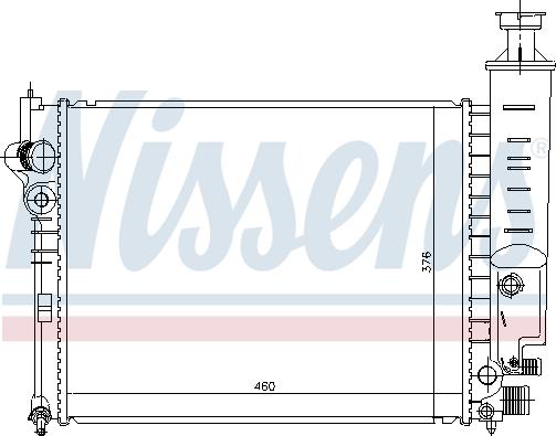 Nissens 693625 - Радиатор, охлаждане на двигателя vvparts.bg