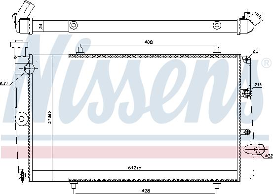 Nissens 694380 - Радиатор, охлаждане на двигателя vvparts.bg