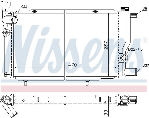 Nissens 698532 - Радиатор, охлаждане на двигателя vvparts.bg