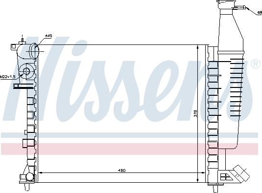 Nissens 63546 - Радиатор, охлаждане на двигателя vvparts.bg