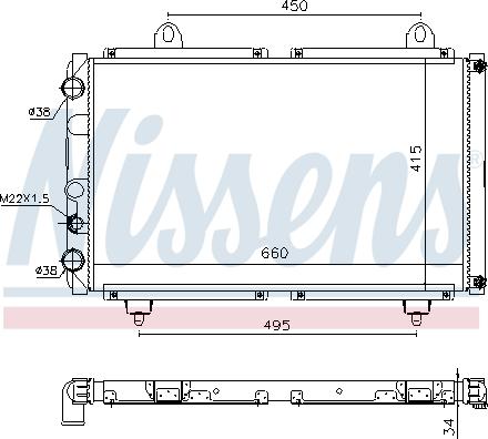 Nissens 694102 - Радиатор, охлаждане на двигателя vvparts.bg