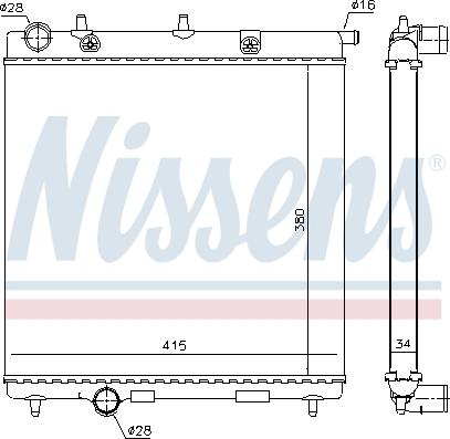 Nissens 699744 - Радиатор, охлаждане на двигателя vvparts.bg