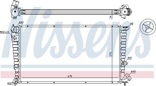 Nissens 697629 - Радиатор, охлаждане на двигателя vvparts.bg