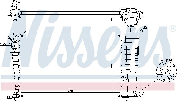 Nissens 635181 - Радиатор, охлаждане на двигателя vvparts.bg