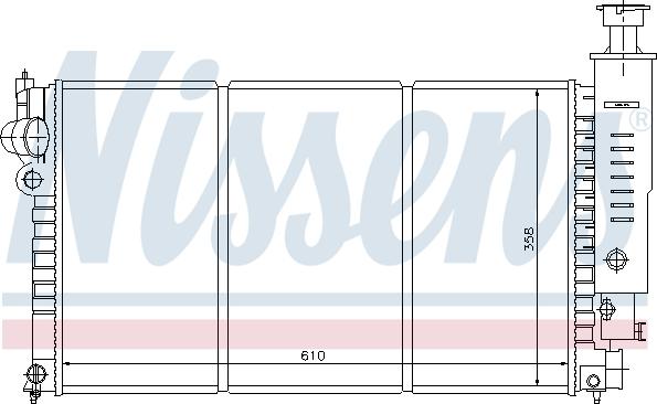 Nissens 63526 - Радиатор, охлаждане на двигателя vvparts.bg