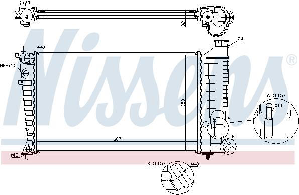 Nissens 697207 - Радиатор, охлаждане на двигателя vvparts.bg