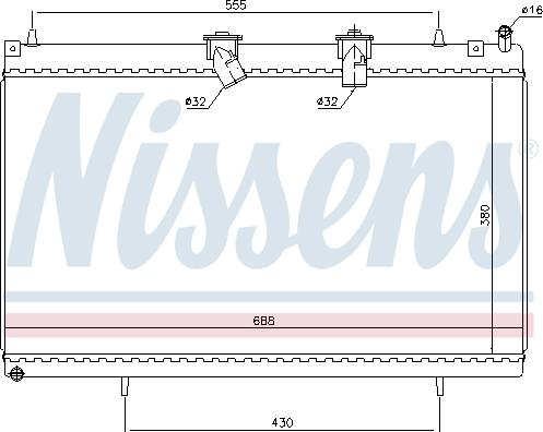 Nissens 636003 - Радиатор, охлаждане на двигателя vvparts.bg