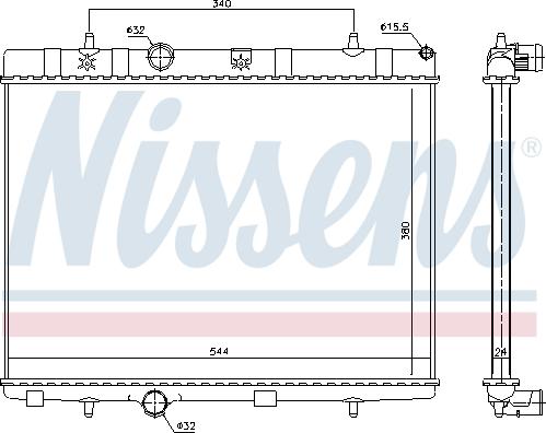 Nissens 690982 - Радиатор, охлаждане на двигателя vvparts.bg