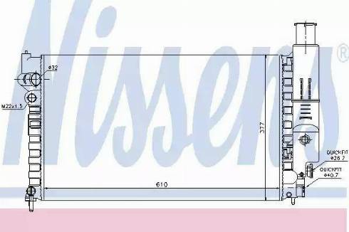 Nissens 63618 - Радиатор, охлаждане на двигателя vvparts.bg