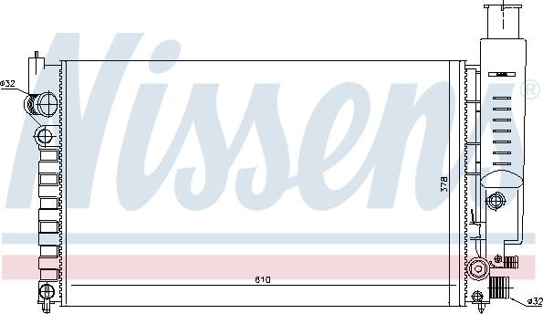 Nissens 63613 - Радиатор, охлаждане на двигателя vvparts.bg