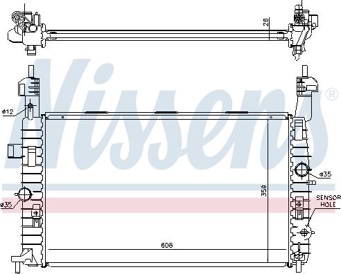 Nissens 63096 - Радиатор, охлаждане на двигателя vvparts.bg