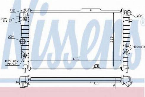 Nissens 63064A - Радиатор, охлаждане на двигателя vvparts.bg