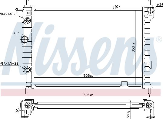 Nissens 690389 - Радиатор, охлаждане на двигателя vvparts.bg